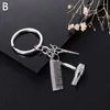 Keychains Decorative Hairdressers Gift Comb Scissors Hair Dryer Car-styling Interior Accessories Car Pendant Key Rings