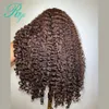 Syntetyczne peruki imbir 13x6 koronkowe przednie ludzkie włosy peruki dla kobiet wstępnie wyrzucone 250% brazylijskie Jerry Curly 4x4 Lace Closure Pargure Human Hair Remy 240328 240327