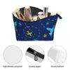 Cosmetic Bags Nay Blue Airplane Trapezoidal Portable Makeup Daily Storage Bag Case For Travel Toiletry Jewelry