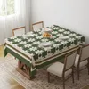 Nappe de table en PVC brodée, imperméable et résistante à l'huile, style chinois, pour la maison, 4003