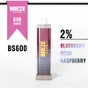 Original Breze Stiik BS600 Puff Disposable E Cigarette Vaper Bar 500mAh Battery 2ml 600 Puff 12 Flavors