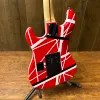 Guitar Electric guitar, 5150 white striped red electric guitar Floyd Rose vibrato bridge, maple fingerboard, support customiz