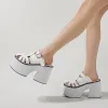 Pumps Platform For Women Hollow Out Fahsion Closed Toe Roman Sandals Strap Mule Shoes Block Heel Comfy New High Heeled Sandal