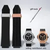 Armband für HUBLOT BIG BANG Silikon 25x19mm Wasserdichtes Herrenuhrenarmband Kette Uhrenzubehör Gummiarmband Wristband295Y