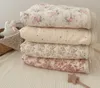 born Fleece Muslin Baby Swaddle Wrap Printed Super Soft Warm Throw Blankets Crib Stroller Cover Quilt Mantas 240304