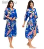 Kvinnors sömnkläder Silk Kimono Robe Bathrobe Women Satin Robe Silk Robes Night Sexy Robes Night Grow For Bridesmaid Summer Plus Size-XXXL 010412C24319