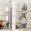 Stoccaggio da cucina Scolapiatti magnetico per acqua Scaffale per condimenti da tavolo Scaffali salvaspazio Coltello multifunzionale