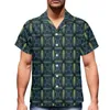 Men's Casual Shirts Polynesian Tribal Loose Fit Hawaiian Shirt Traditional Pacific Tapa Cloth Melanesia Samoa For Men