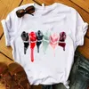 T-shirt da donna T-shirt da donna Taglie forti S-3XL Designer Fashion Bianco Lettera stampata Top a maniche corte Abiti larghi 26 colori Dhm7P