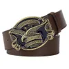 Eagle-riem voor heren Jeans ALLEEN OUTLAWS WILL HAVE GUNS Metalen gesp Cowboy 240311