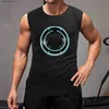 Men's Tank Tops New Tron - Sams ID Disc Tank Top muscular man Mens gym t-shirts tops L240319