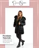 Jessica Simpson Womens Outerwear - Thighted Down Winter Bubble Puffer Jacket With Sherpa Pälsfodrad huva