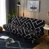black geometric folding sofa bed cover sofa covers spandex stretchdouble seat cover slipcovers for living room geometric print 240306