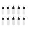 Storage Bottles 10pcs 10ml Needle Tip Glue Applicator Bottle Portable Adhesive Durable With Rubber Cover For Scrapbooking Tool