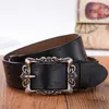 Women's belt, whole cut cowhide belt, pure cowhide, versatile embossed belt, needle buckle pants belt 240315