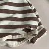 Children's long sleeved T-shirt Korean version trendy children's striped casual top