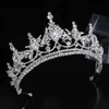 Diademi Nuovo 2022 Corona da sposa Copricapo da sposa Argento Strass Lusso Ornamento per capelli Cerchio per capelli Damigella d'onore Fascia per capelli Donna Paty Regalo Y240319