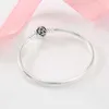 Bangle New 925 Högkvalitativ silverarmband rundform ormkedja för kvinnor Alla hjärtans dag smycken tillbehör Mödrar dag gåva 240319