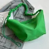 Sacs à bandoulière plissés pour femmes, sacoche couleur unie Simple boulette, sac à bandoulière grande capacité, cadeaux d'anniversaire et de vacances