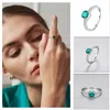 Varumärke retro ring S925 Sterling Silver Micro Set Zircon Emerald High End Ring European och American Fashion Women Ring Wedding Party Jewelry's