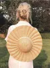 Береты, летняя шляпа от солнца, соломенная завязка с круглым верхом, пляжная простая складная женская кепка с широкими полями, защита от ультрафиолета