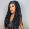 Sentetik peruk cosplay peruklar kıvırcık kafa bandı sentetik peruklar doğal siyah uzun bayan kafa bandı peruk derin su dalgası bohem saçları Siyah kadınlar için sahte saç 240327