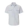 Men's Casual Shirts Men Shirt Summer Cargo Lightweight Breathable Formal Business Office Top With Single-breasted Design Turn-down
