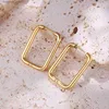 Stud Rectangle U-Shed Hoop Earrings Stainless Steel Hypoallergenic Chunky Huggie Cartilage Earrings for Women GirlsC24319