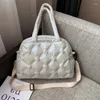 Totes Down Borse da donna Borsa a tracolla femminile Sac A Main Solid Crossbody per ragazze Borsa a tracolla casual in cotone con imbottitura spaziale