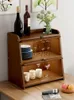 Kitchen Storage Transparent Table Sideboard Rack Living Room Household Cabinet Multipurpose Tableware