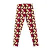 Calça ativa Pierogi Padrão Polonês Dyngus Day Food Leggings Gym Legging Mulher