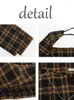 Magliette da donna T-shirt Design da donna Sexy Chic Autunno Quotidiano Asimmetrico Top corto Elegante plaid Ragazze dolci Stile coreano di base