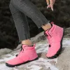 Boots Winter Warm Running Barefoot Shoes Women Men Rubber High Ankle Boots Waterproof NonSlip Breathable for Trekking Climbing