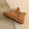 Stiefel gefrostete Kuhpferds Schneestiefel Frauen für kurze Stiefel verdickte Wolle atmungsaktiv