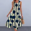 Casual Dresses Vest Dress Bohemian Style Midi With Irregular Hem Tank Sundress For Women Beach A-line Hankerchief