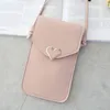 Bolsos de hombro para mujer 2024, bolso para teléfono móvil, cartera para teléfono inteligente, bolso con correa, bolso cruzado liso informal de cuero PU