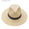 Sombreros de ala ancha Sombreros de cubo Sombrero Str de granjeros Gorra cubana Sombrero de Panamá Sombrero Fedora de ala corta Sombrero para el sol Sombrero de jazz Str de verano Unisex Casual Y240319