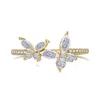 Anillo de diseño de mariposa de diamante para mujer, plata de ley 925, oro de 18 quilates, circonita 5A, anillos de compromiso de lujo, joyería para mujer, amiga, niña, caja de regalo para fiesta, tamaño 5-9