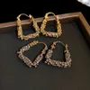 Kolczyki obręcze Elegancki geometryczny w kształcie litery U dla kobiet lekki luksusowy styl biżuterii