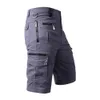 Mens Military Cargo Shorts Army Camouflage Tactical Joggers Shorts Män Bomull Löst arbete Casual Short Pants Plus Size 5XL 240315