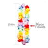 Decorative Flowers 1/3PCS Hawaii Necklace Hawaiian Dress Wreath For Hair Wedding Door Lei Flower Hoops Summer Party