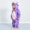 geboren babyjongen kleding dier cartoon hooded jumpsuits winter pyjama rompertjes kinderen nachtkleding pyjama 240313