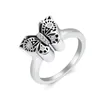 Engraved Butterfly Memorial Urns Ring Jewelry Stainless Steel For Pet Ashes Women Present Keepsake Cremation Jewelry Customized 240312