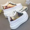 Casual Shoes Women Platform Sneakers Spring Lace-up Bling Fashion High Top Thick Sole Woman Deportivas Mujer