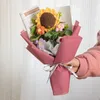 Decoratieve bloemen afgewerkt met geleidelijke rozenbundel Handgeweven boeket Simulatie Onsterfelijk bloemstuk Vakantiecadeaudecoratie