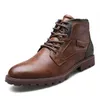 HBP HBP HONM Mens Grande Tamanho Zipper Botas curtas Sapatos de mensagens de outono e inverno Alto Deserto Retro Botas de Ferramentas