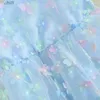 Strampler Prinzessin Neugeborenes Baby Mädchen Strampler Kleid Niedliches Kleinkind Kinder Mesh 3D Blume Kurzarm Overalls Tüll Stirnband Strand OutfitsC24319