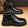 boots CYYTL Mens Boots Casual Winter Shoes Platform Leather Outdoor Designer Luxury Chelsea Cowboy Tactical Work Safety Ankle Sneakers