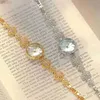 Zegarek na rękę Nowe luksusowe panie oglądają złotą srebrną małą bransoletę kwarcowe zegarek 2023 Modna kobieta Watch na nadgarstek prezent dla dziewczyny 24319