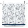 Shower Curtains Nordic Style Curtain Retro Navigation Sailing Anchor Printing Bathroom Waterproof Fabric Bath Decor